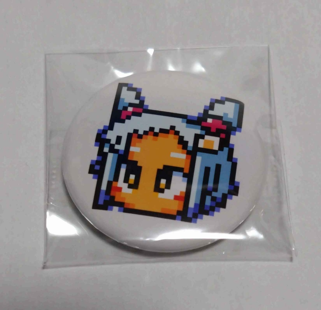 ボンバーガール シロン ドット絵缶バッジ