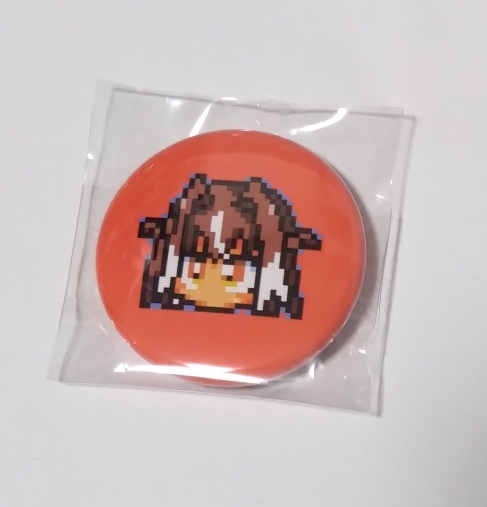 麻雀ファイトガール　ヤワラギ・ヒヨリ　ドット絵缶バッジ