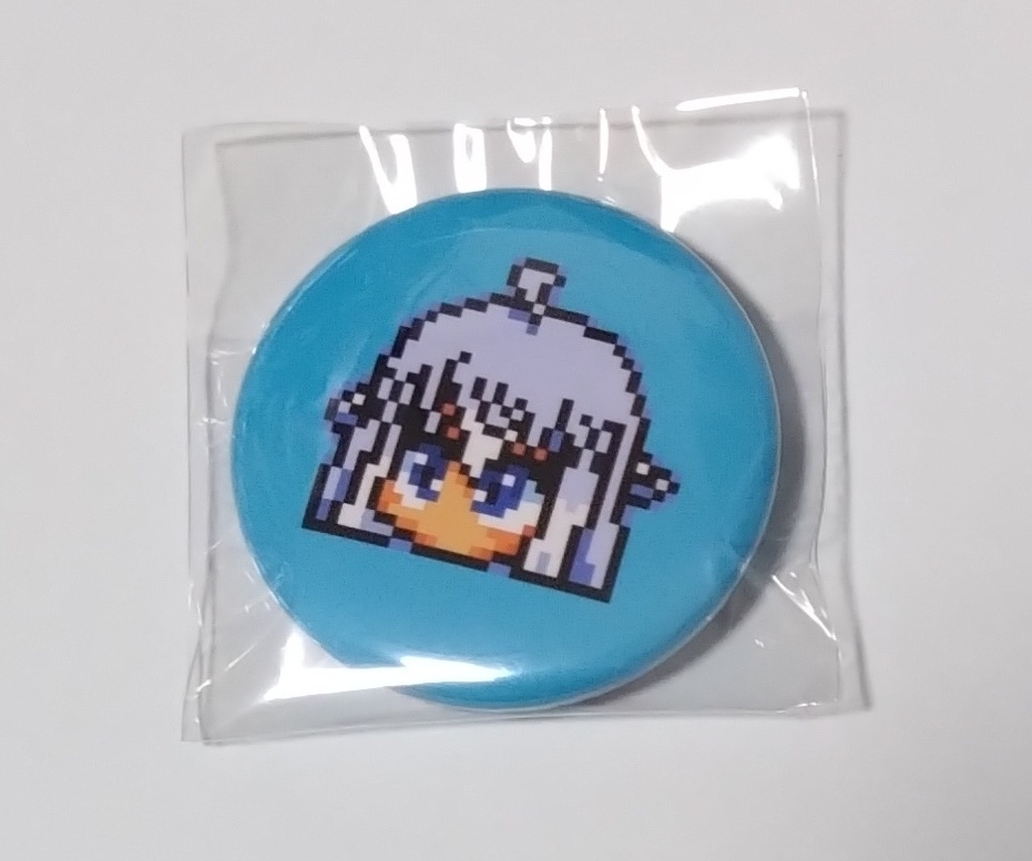 麻雀ファイトガール　タテナオリ・セン　ドット絵缶バッジ