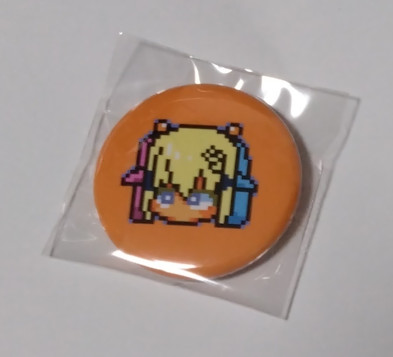 麻雀ファイトガール　トイトイ　ドット絵缶バッジ