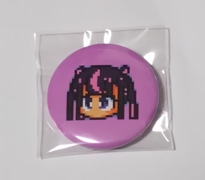 麻雀ファイトガール　クニノカミ・ムサシ　ドット絵缶バッジ
