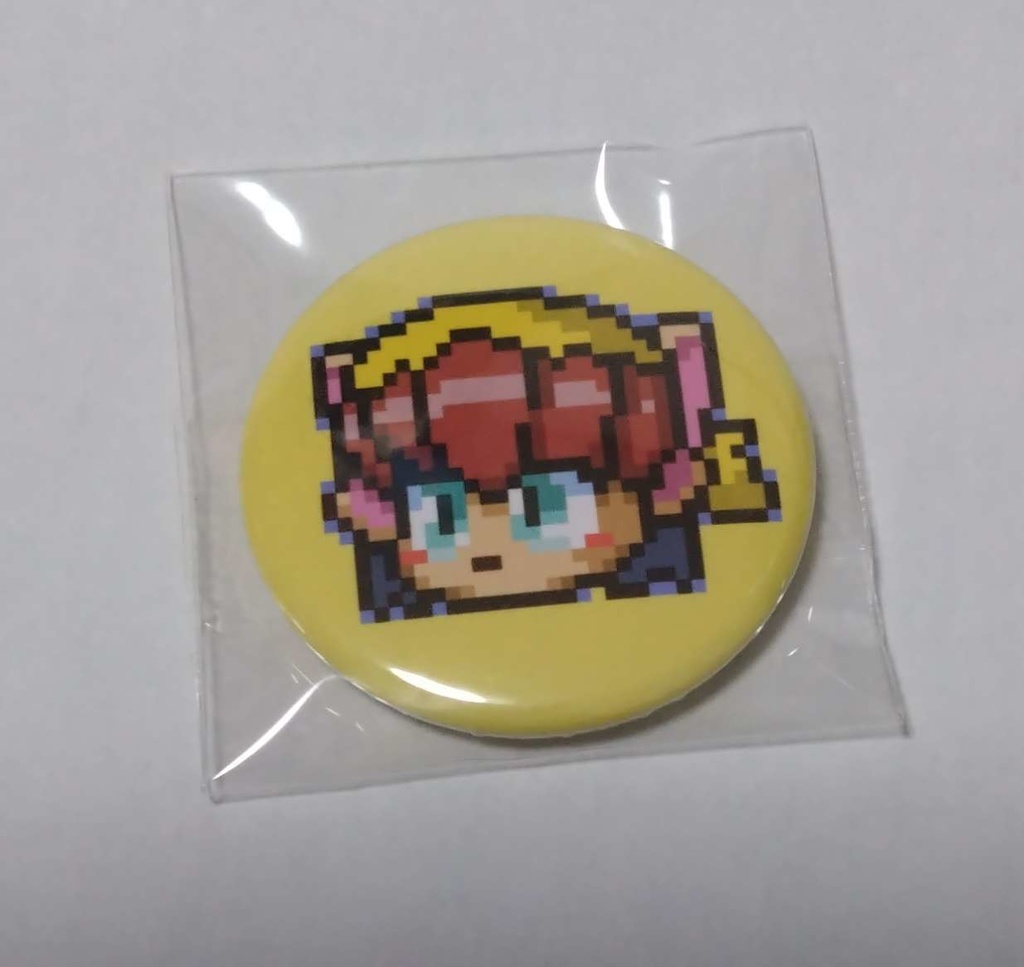 テイルコンチェルト　フレア・プリス　ドット絵缶バッジ