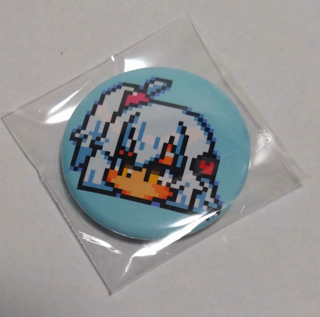 ボンバーガール　シロヱ　ドット絵缶バッジ