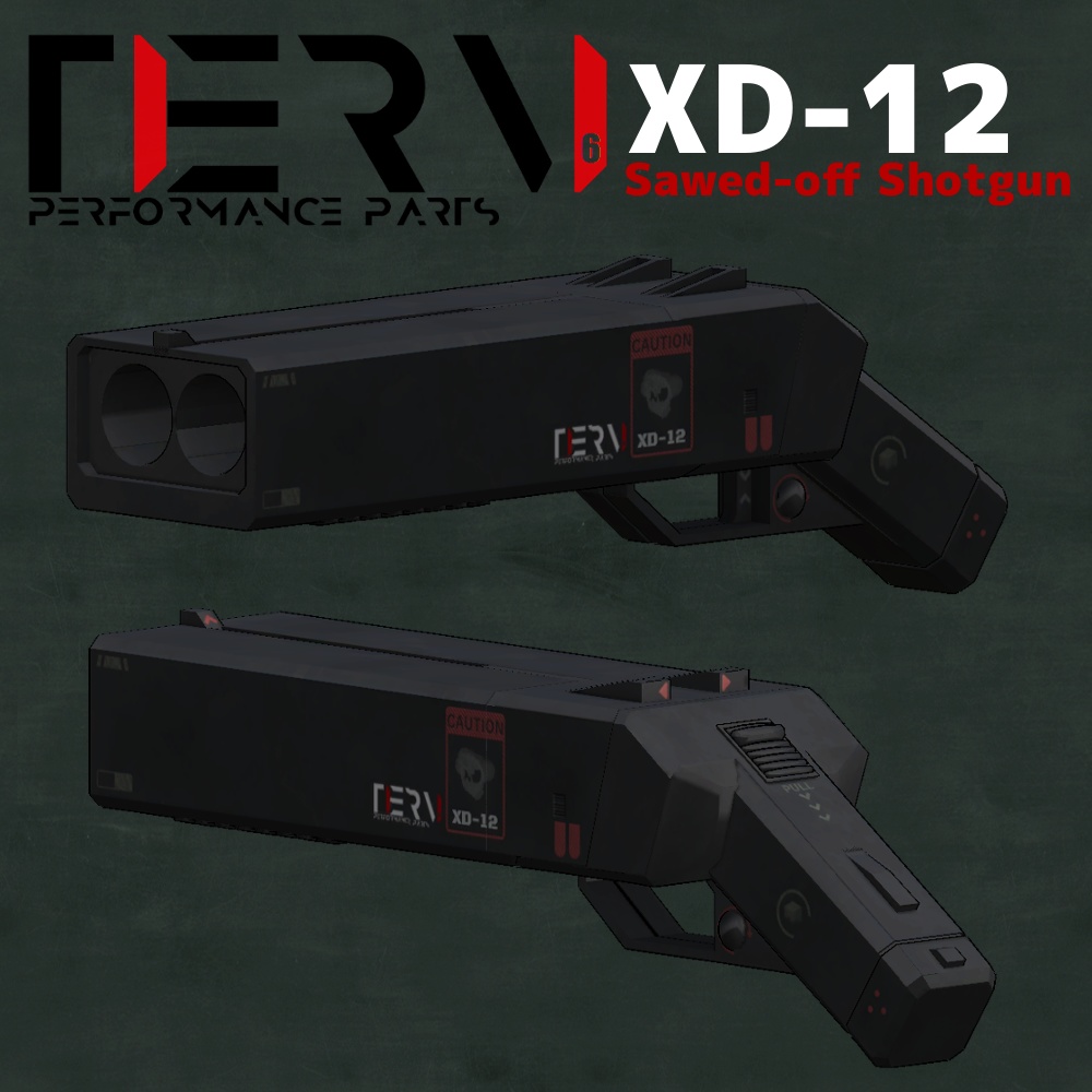 【無料】【VRChat向け】 XD-12 ソードオフショットガン