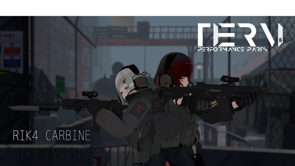 【VRChat向け】RIK4 カービン+バヨネット