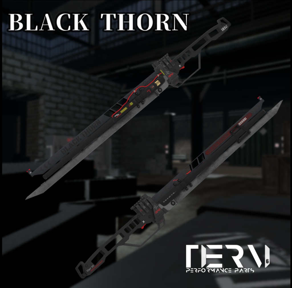 【VRChat向け】特殊用途剣銃統合システム火器”BLACK THORN"