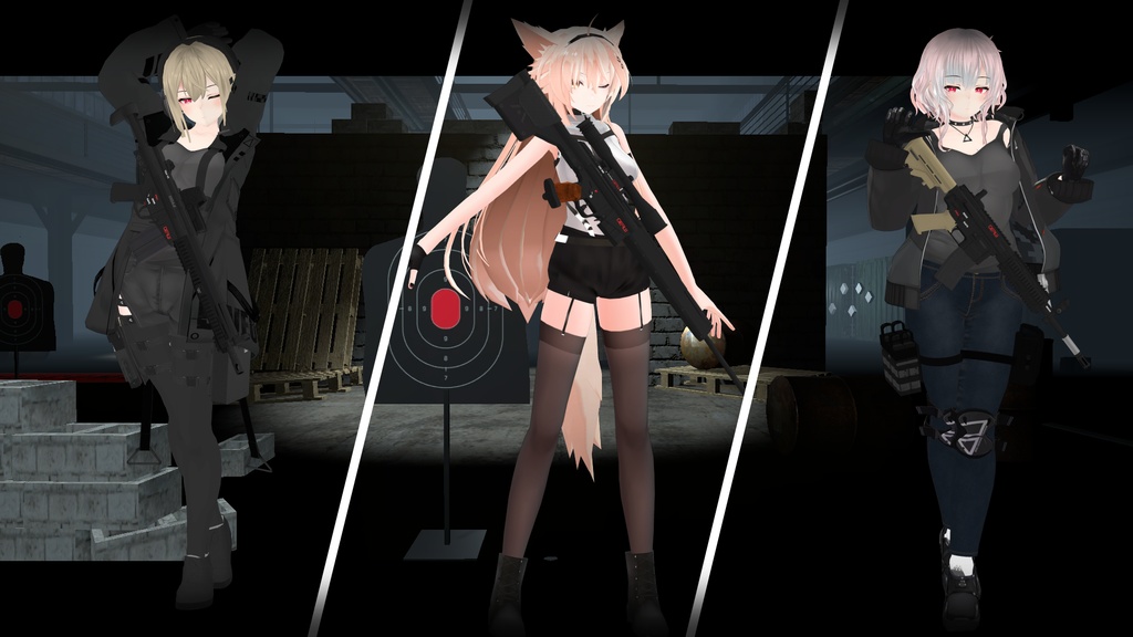 【VRChat向け】武器セット "FULL ATTACK" (単品購入可)