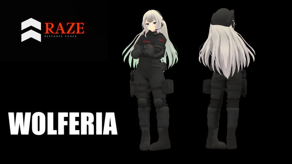 【VRChat向け】全16アバター対応 "即応部隊 RAZE"