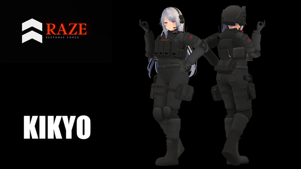 【VRChat向け】全16アバター対応 "即応部隊 RAZE"