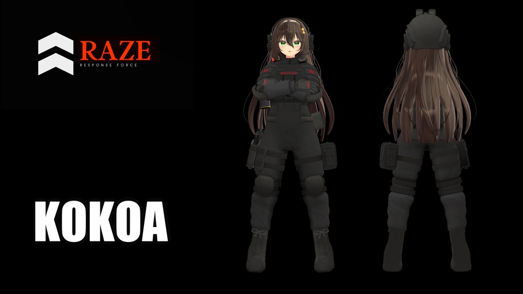 【VRChat向け】全16アバター対応 "即応部隊 RAZE"