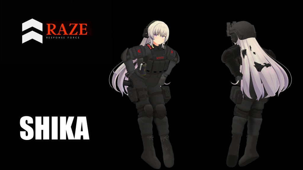 【VRChat向け】全16アバター対応 "即応部隊 RAZE"