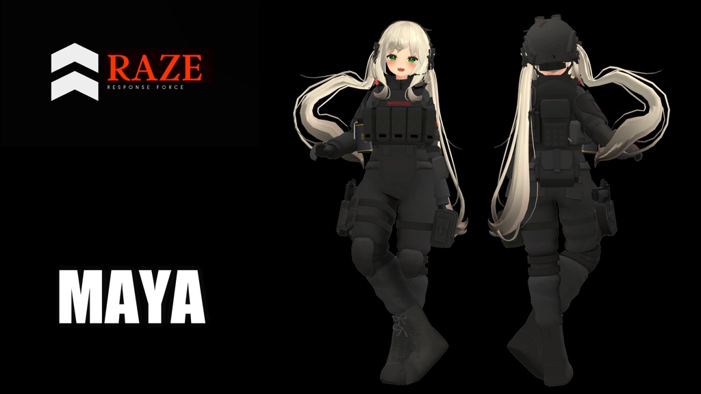 【VRChat向け】全16アバター対応 "即応部隊 RAZE"