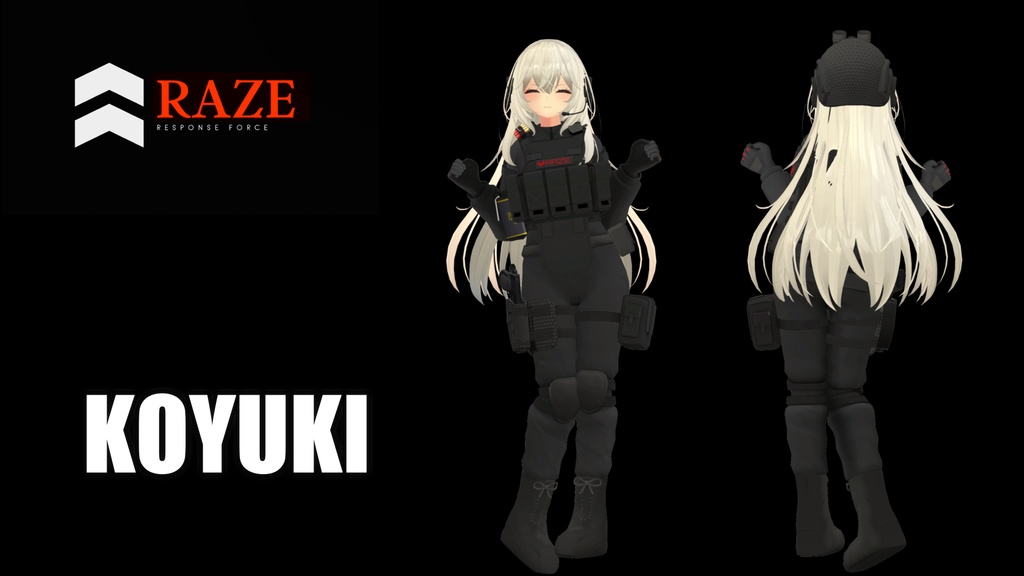 【VRChat向け】全16アバター対応 "即応部隊 RAZE"