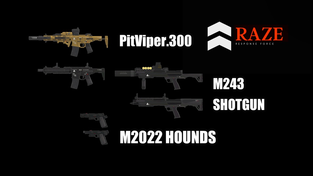 【VRChat向け】全16アバター対応 "即応部隊 RAZE"