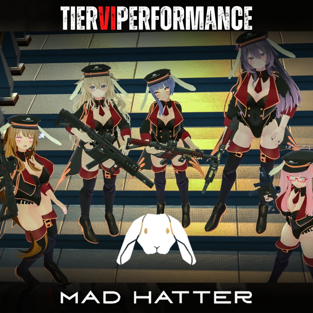 【VRChat向け】3Dモデル PDW MAD HATTER.45