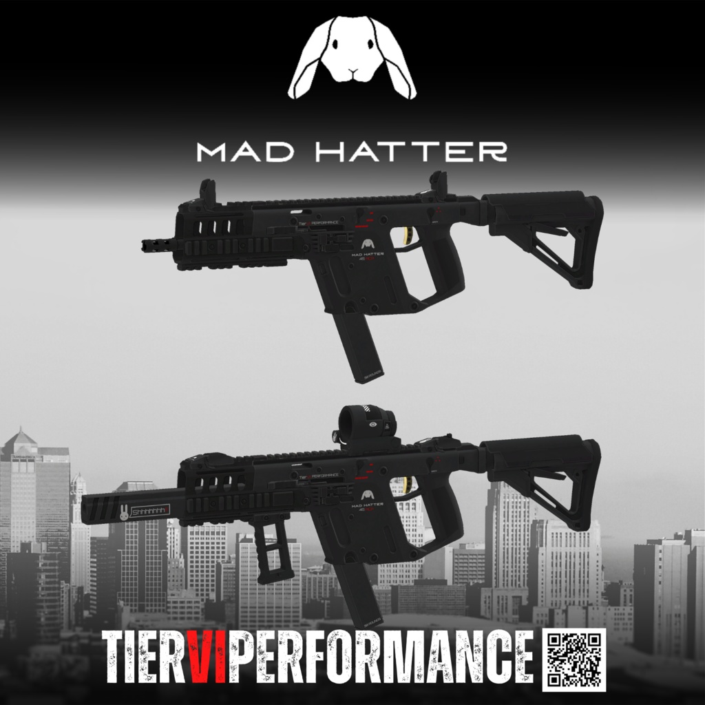 【VRChat向け】3Dモデル PDW MAD HATTER.45