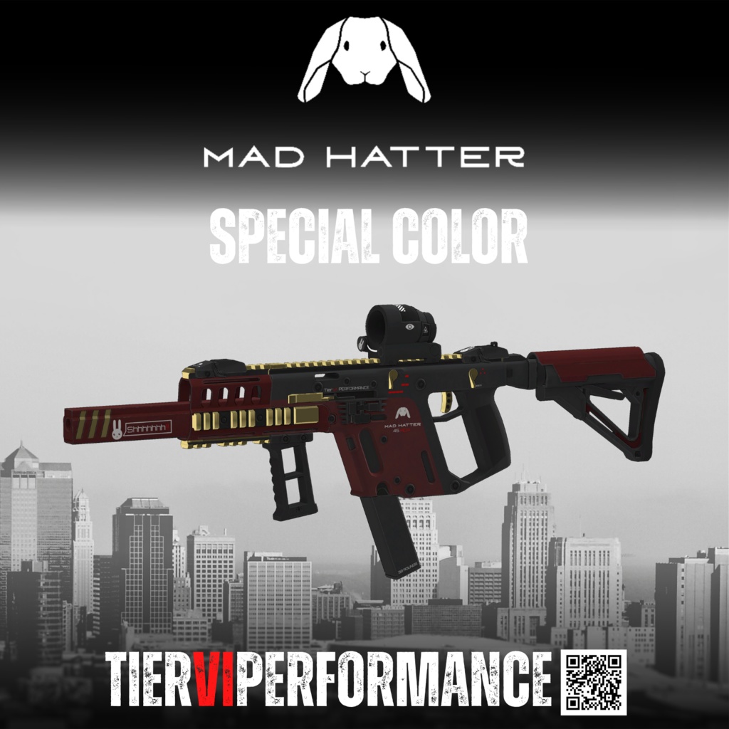 【VRChat向け】3Dモデル PDW MAD HATTER.45