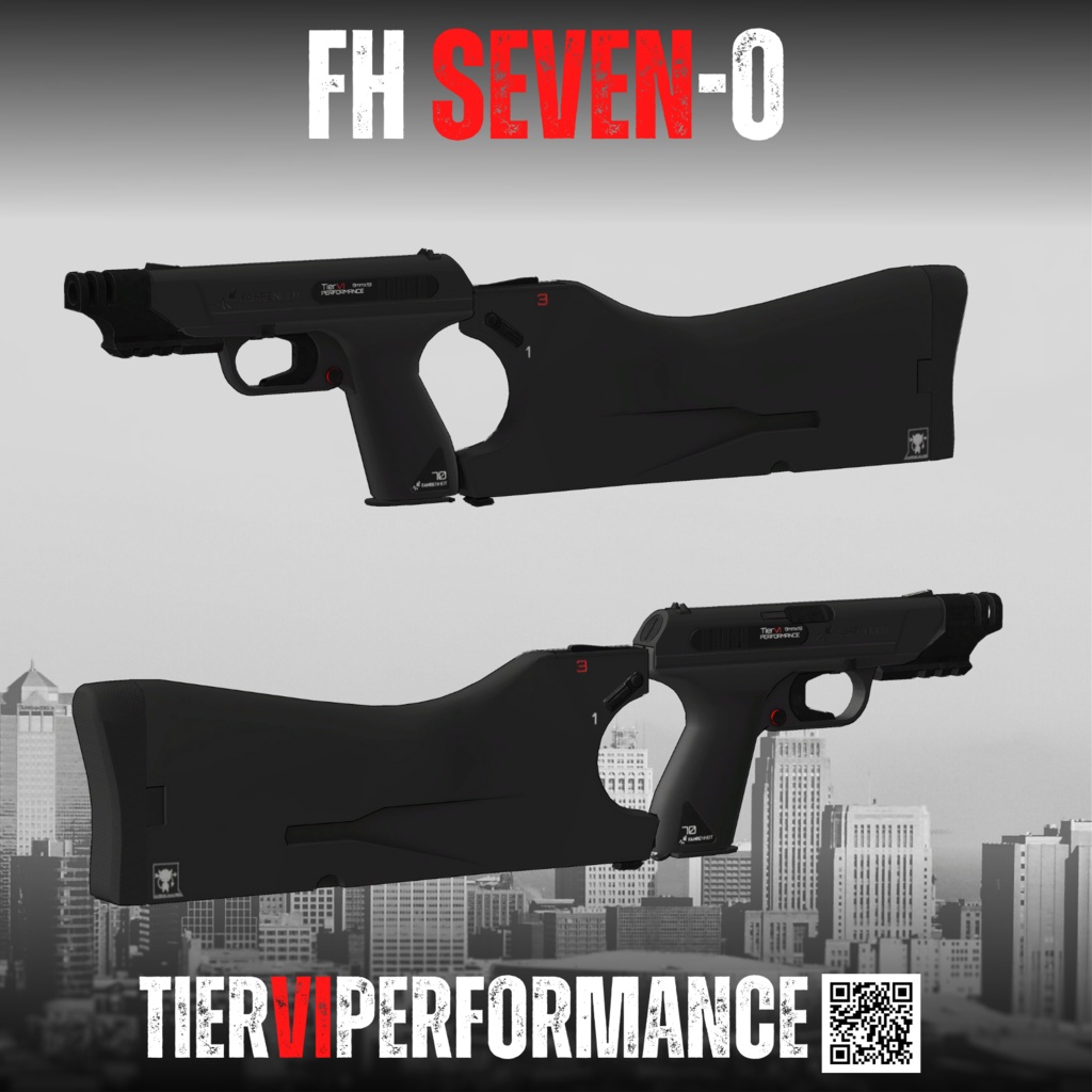 【VRChat向け】マシンピストル FH70 SEVEN-0