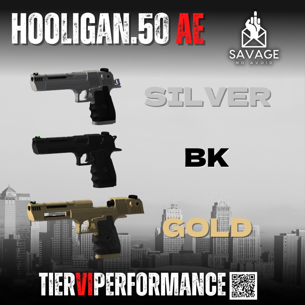 【VRChat向け】ハンドキャノン HOOLIGAN.50 AE