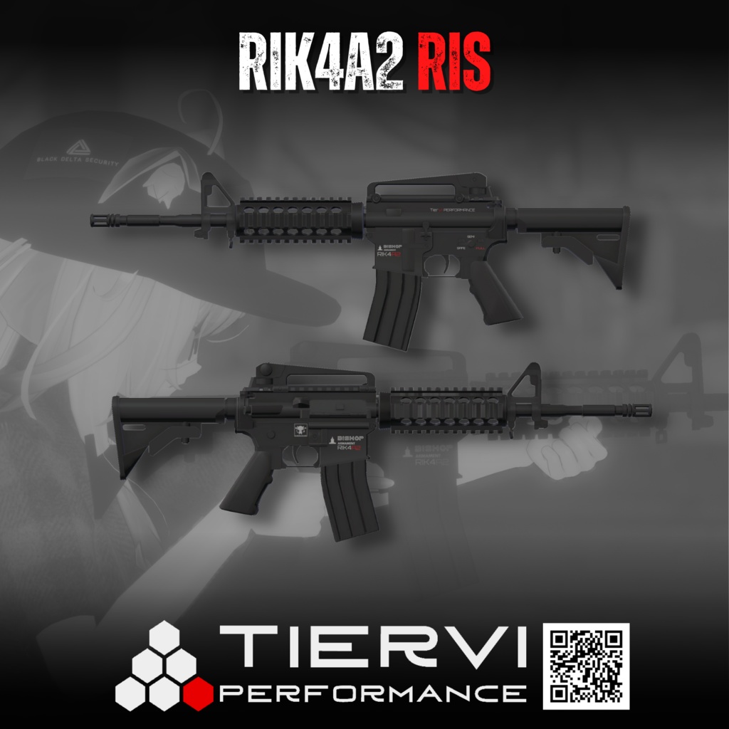 【VRChat向け】RIK4A2 カービン 【RIS Ver 追加】