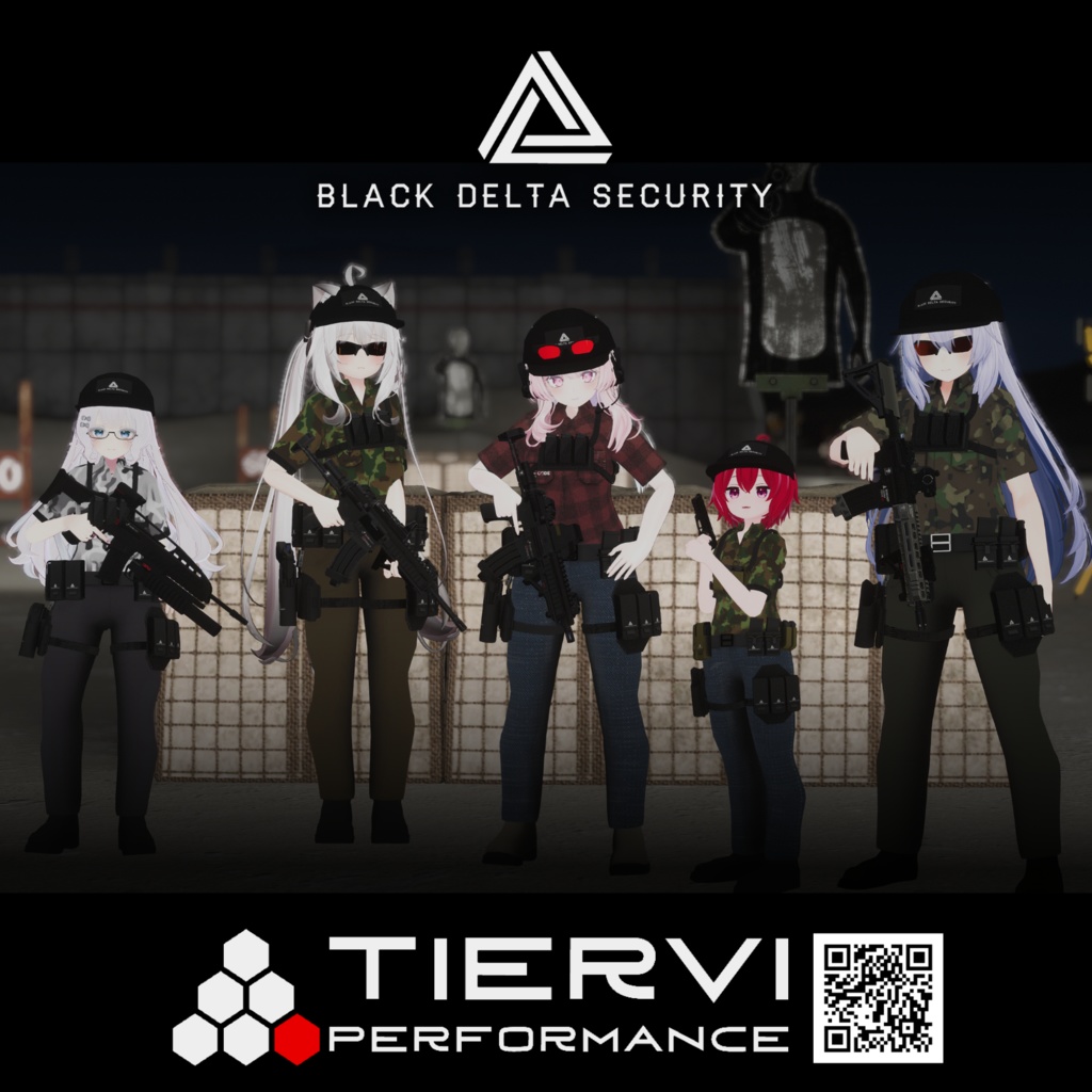 【VRChat向け】複数アバター対応 民間軍事企業 BLACK DELTA SECURITY