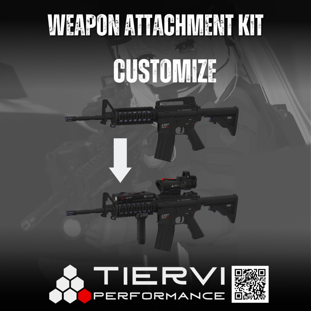 【VRChat向け】WEAPON ATTACHMENT KIT VOL.1