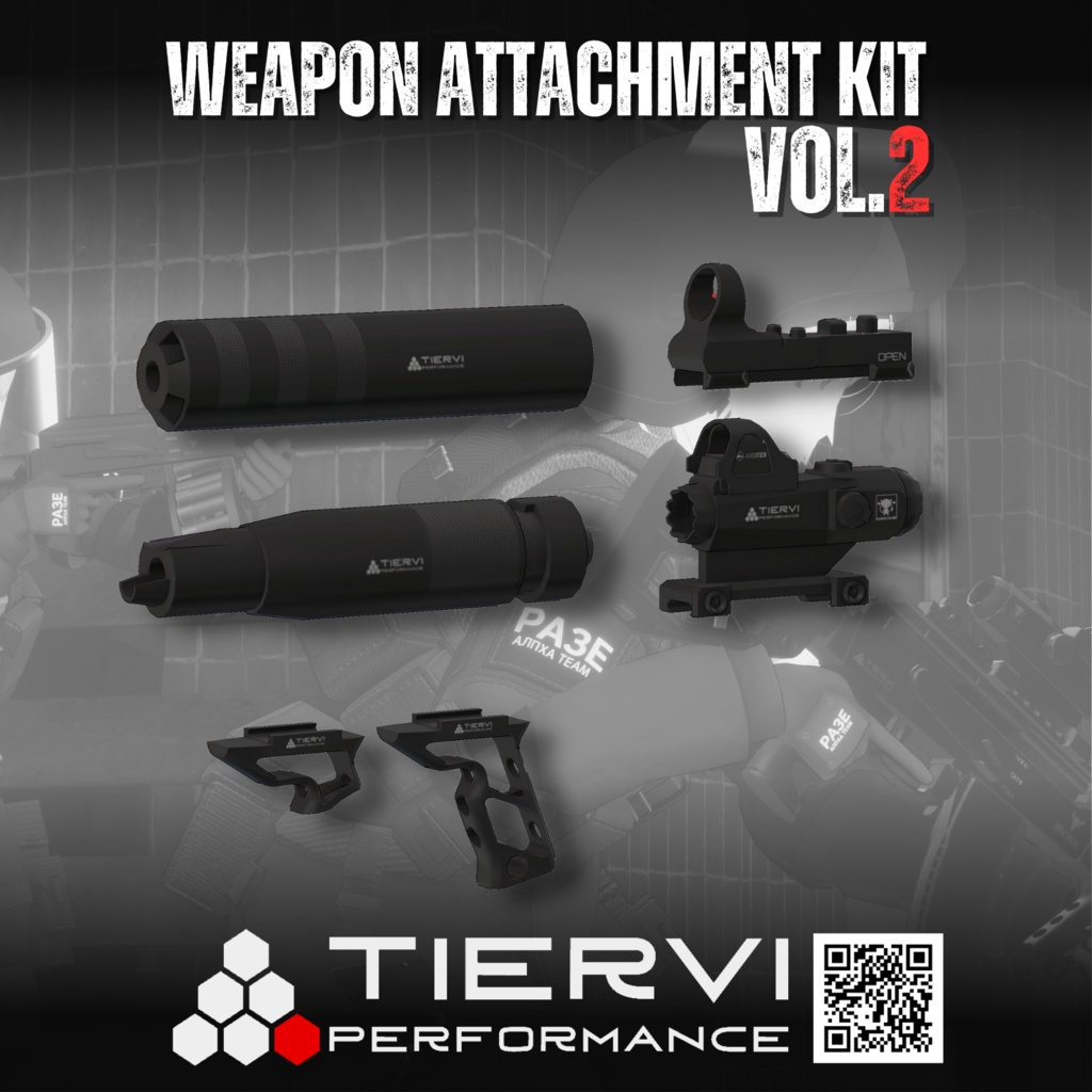 【VRChat向け】WEAPON ATTACHMENT KIT VOL.2