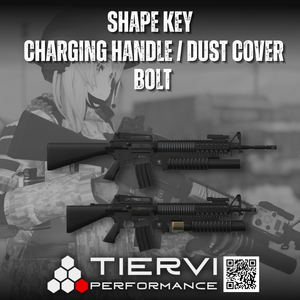 【VRChat向け】RIK16-M + GL302 グレネードランチャー セット