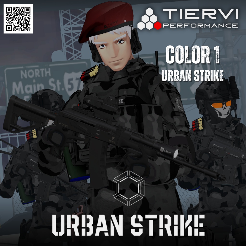 【VRChat向け】男性アバター向け兵士素体 "URBAN STRIKE"