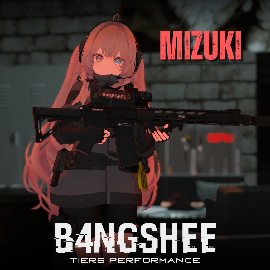 【VRChat向け】【複数アバター対応/特殊作戦向け装備/B4NGSHEE "バンシー"】
