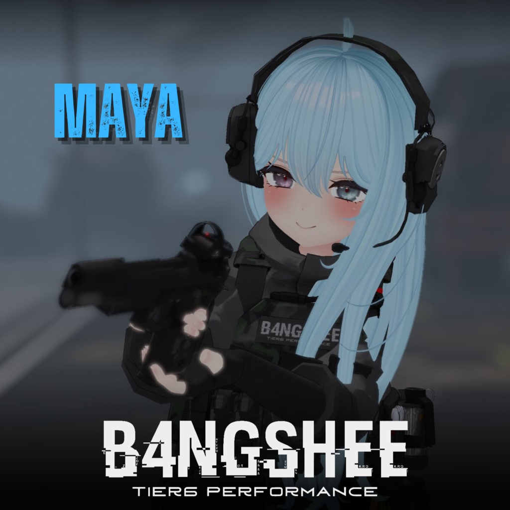 【VRChat向け】【複数アバター対応/特殊作戦向け装備/B4NGSHEE "バンシー"】