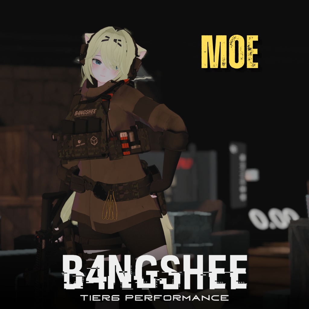 【VRChat向け】【複数アバター対応/特殊作戦向け装備/B4NGSHEE "バンシー"】