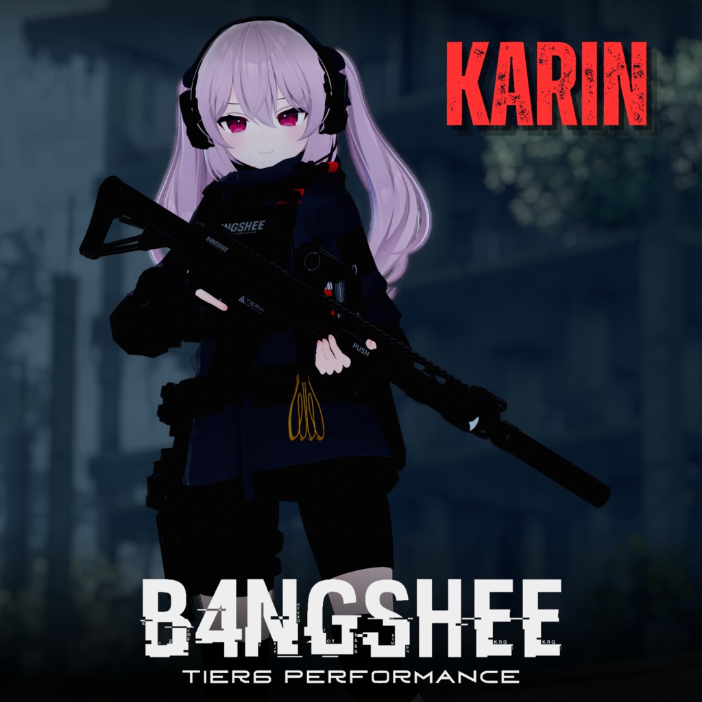 【VRChat向け】【複数アバター対応/特殊作戦向け装備/B4NGSHEE "バンシー"】