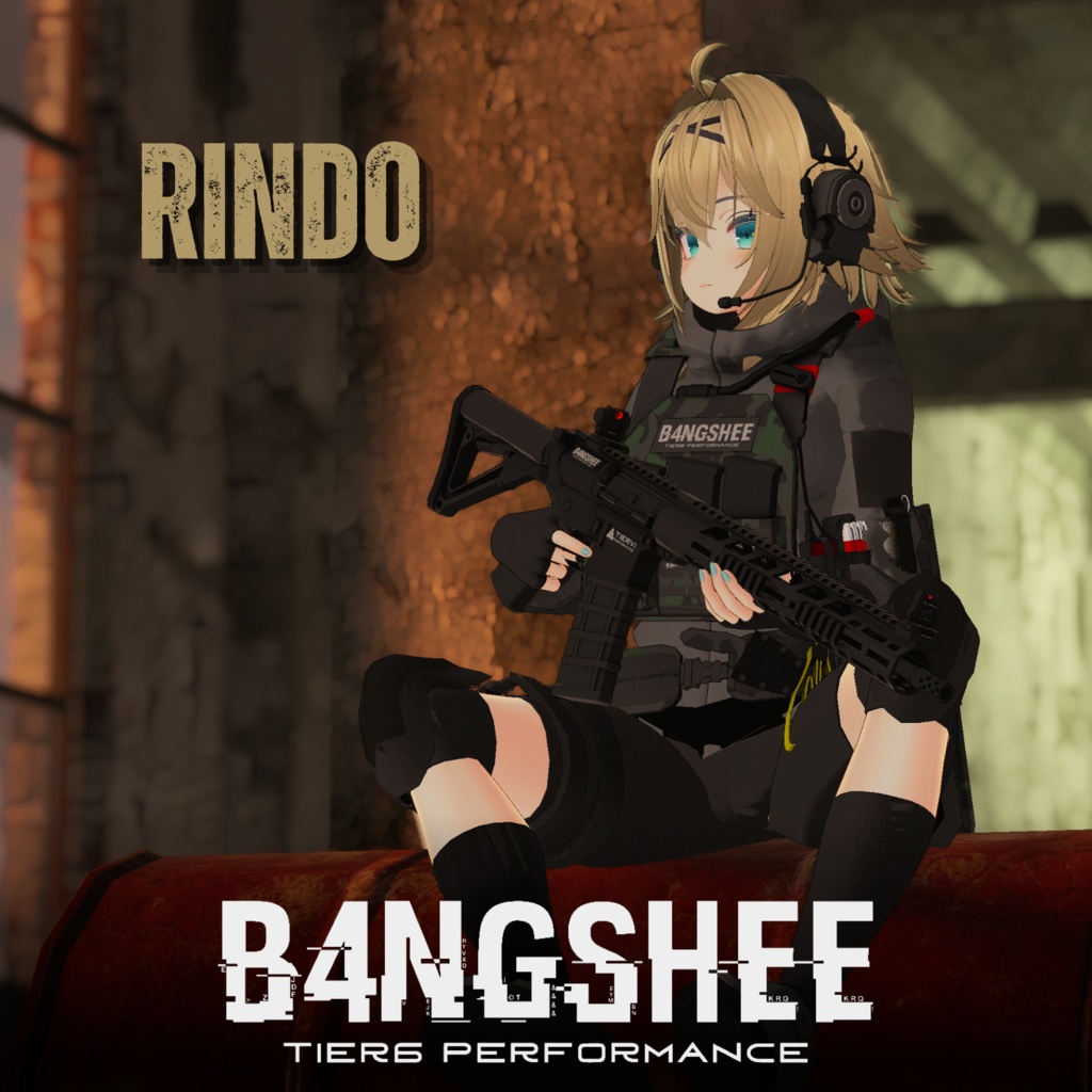 【VRChat向け】【複数アバター対応/特殊作戦向け装備/B4NGSHEE "バンシー"】