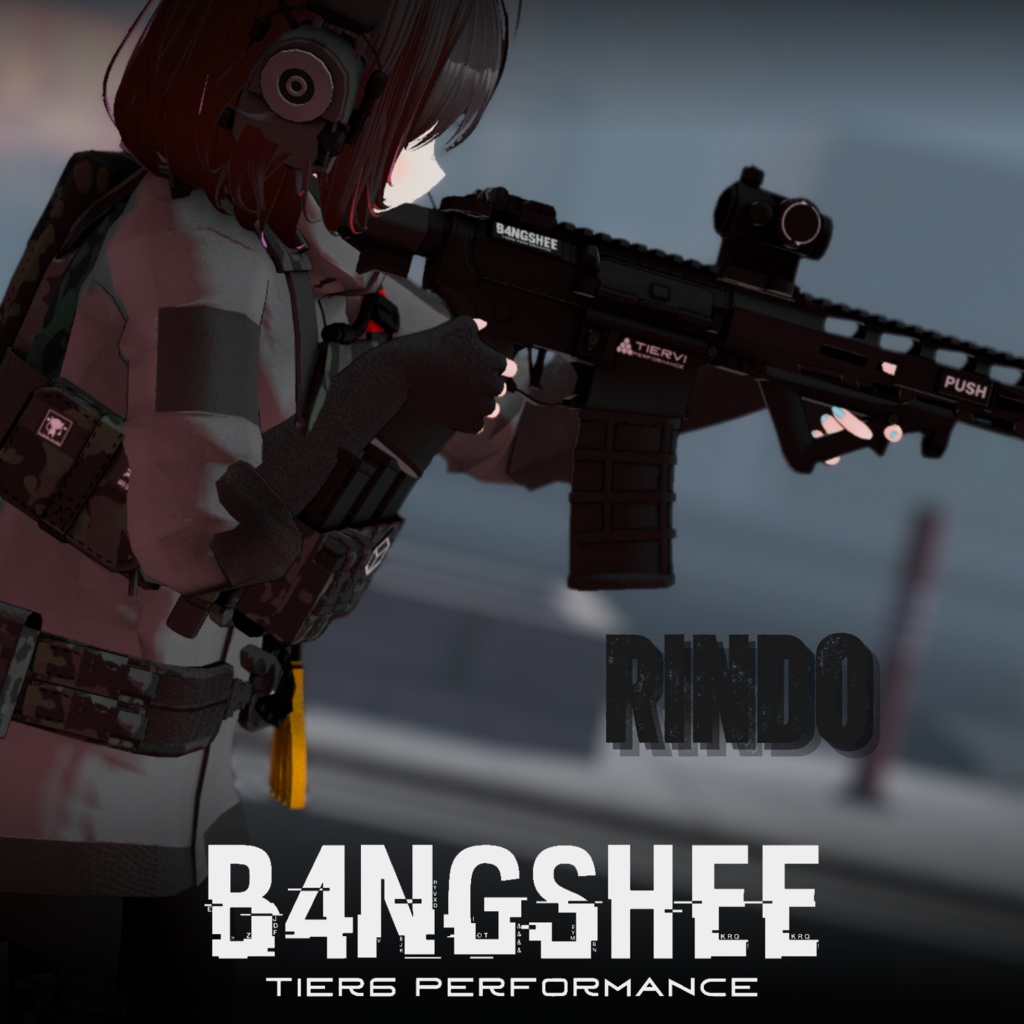 【VRChat向け】【複数アバター対応/特殊作戦向け装備/B4NGSHEE "バンシー"】