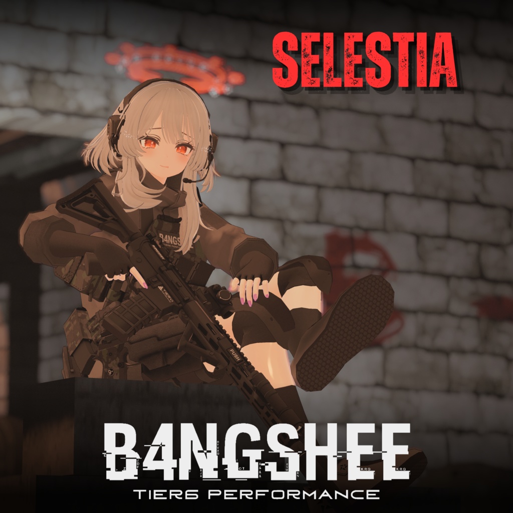 【VRChat向け】【複数アバター対応/特殊作戦向け装備/B4NGSHEE "バンシー"】