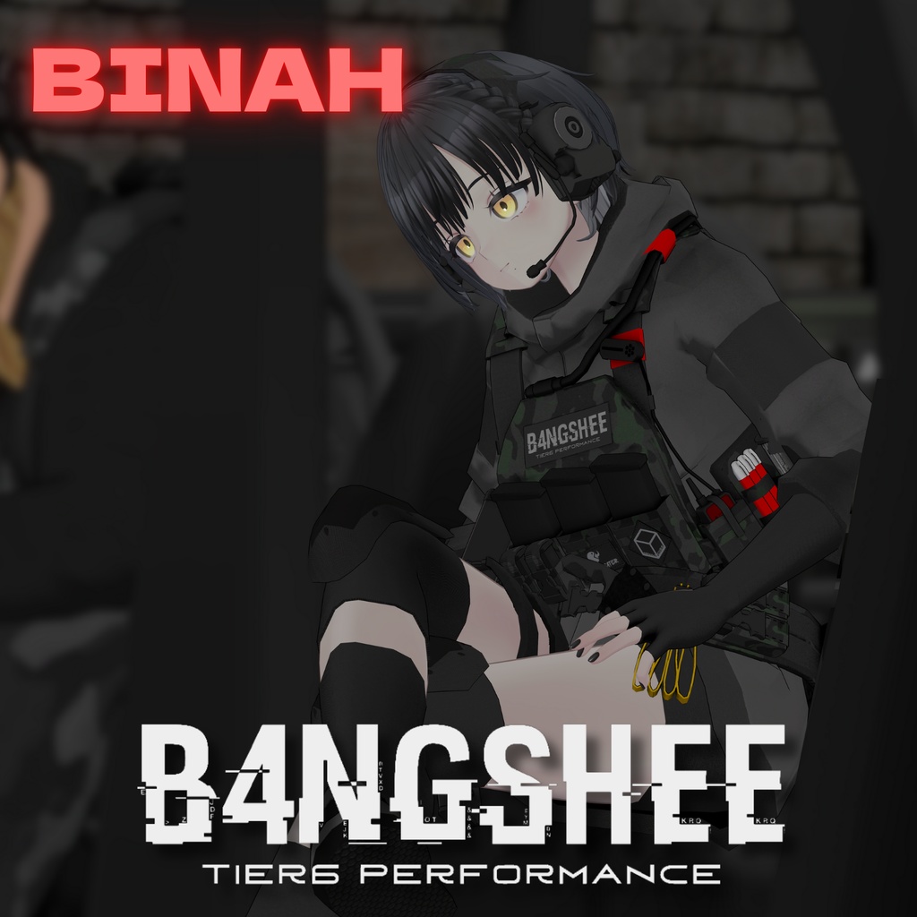 【VRChat向け】【複数アバター対応/特殊作戦向け装備/B4NGSHEE "バンシー"】