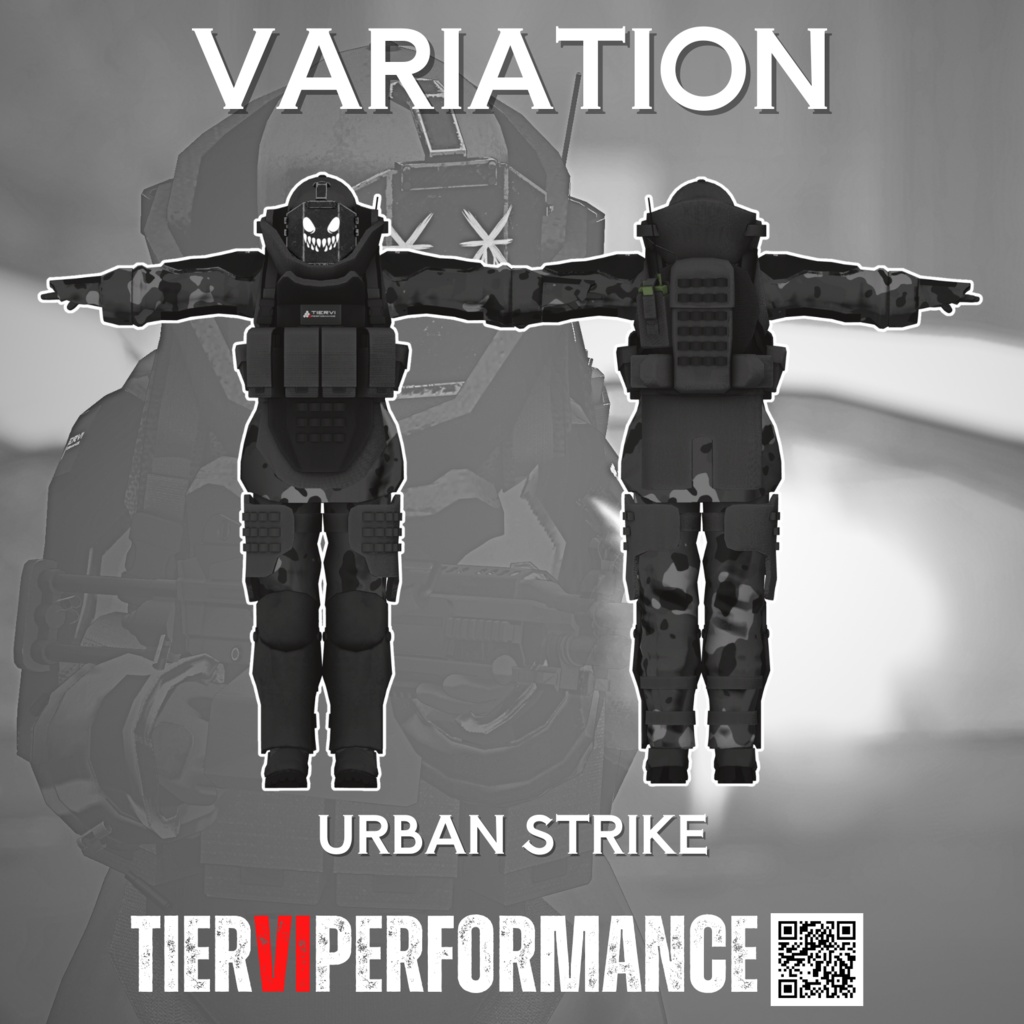 【VRChat向けアバター】ジャガーノート + MA対応機関銃 VALOR 48 PARA