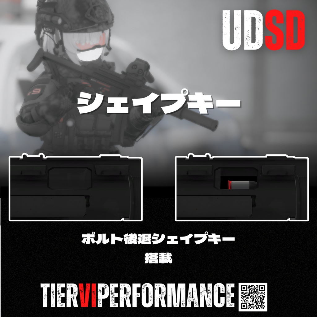 【VRChat向け】3Dモデル UD-SD SMG