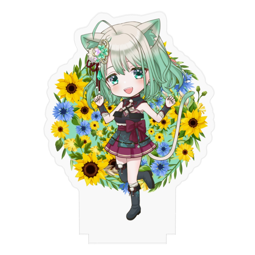 向日葵なぎ猫70mm(笑顔)