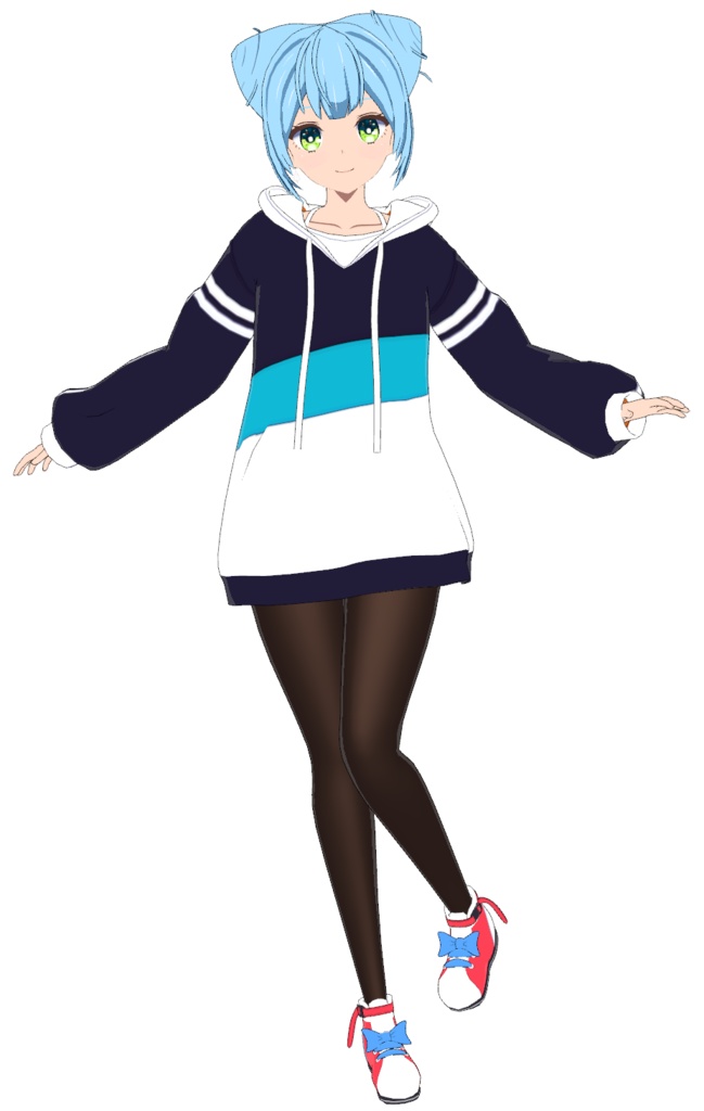 【無料】【VRC想定オリジナル3Dモデル】ツギノ