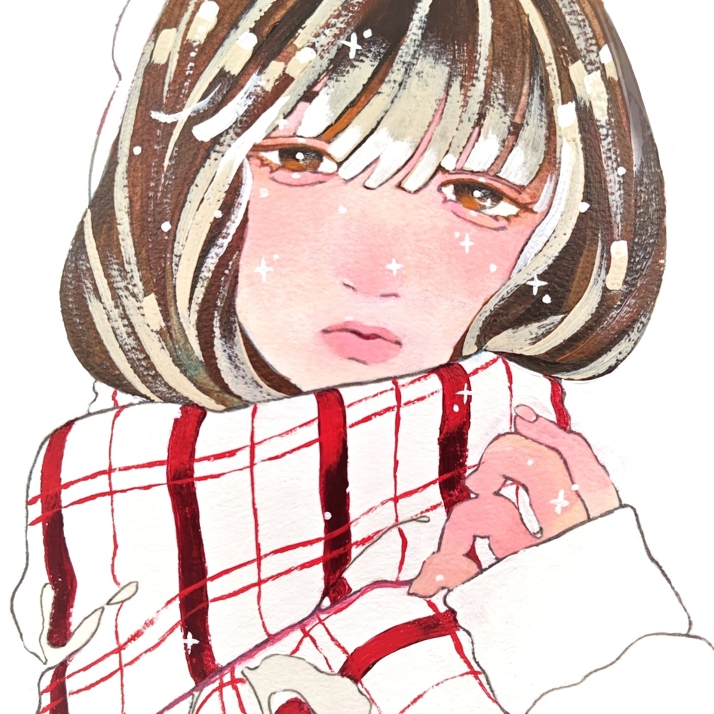 【原画】白のマフラー