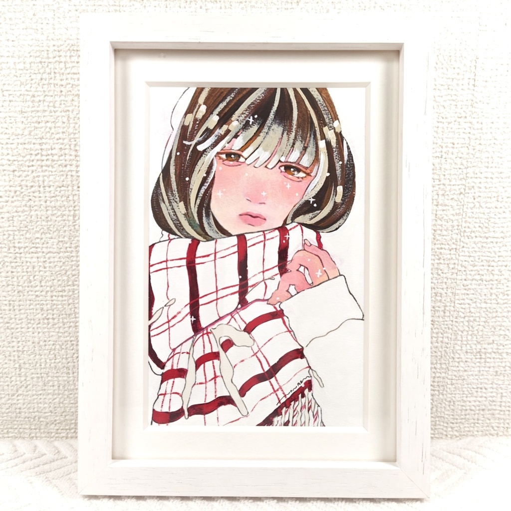 【原画】白のマフラー