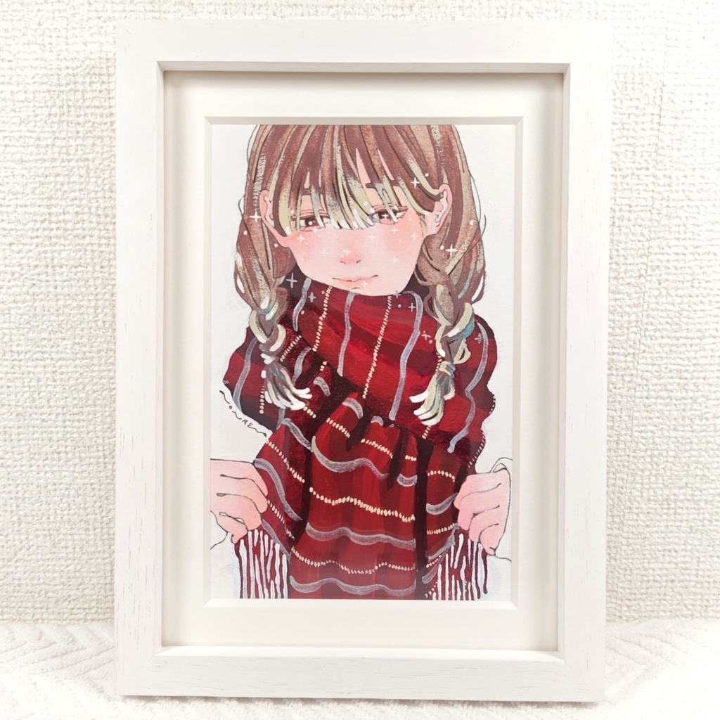 【原画】マフラーの三つ編みさん