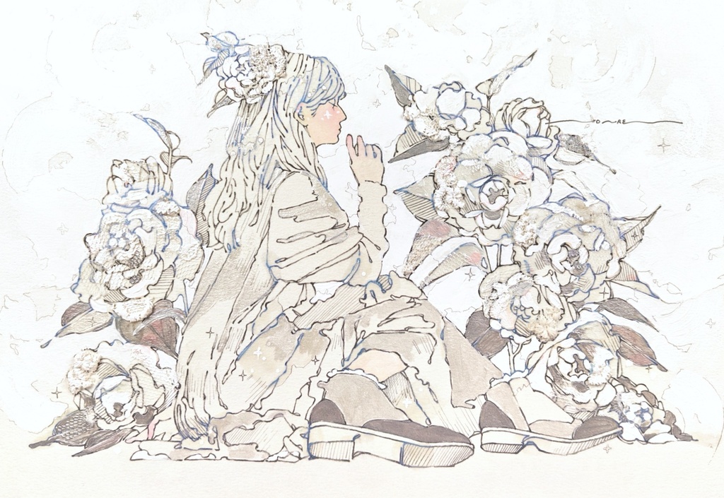 【ポストカード】白乙女