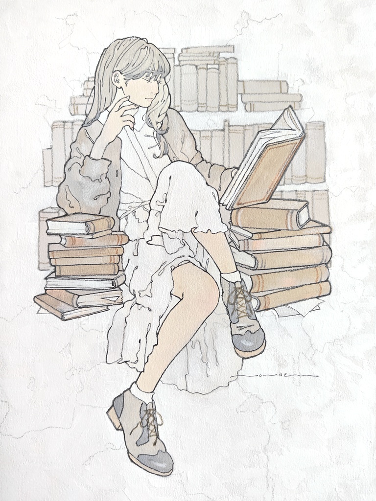 【原画】あの子の本棚