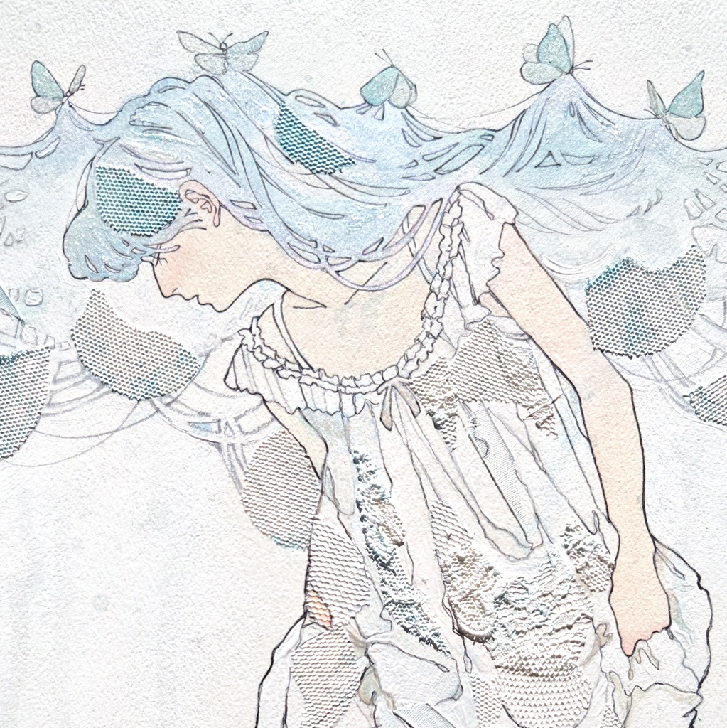 【原画】蝶々は涼しげな夢を運ぶ