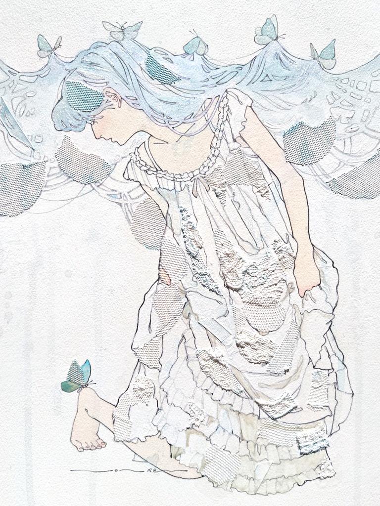 【原画】蝶々は涼しげな夢を運ぶ