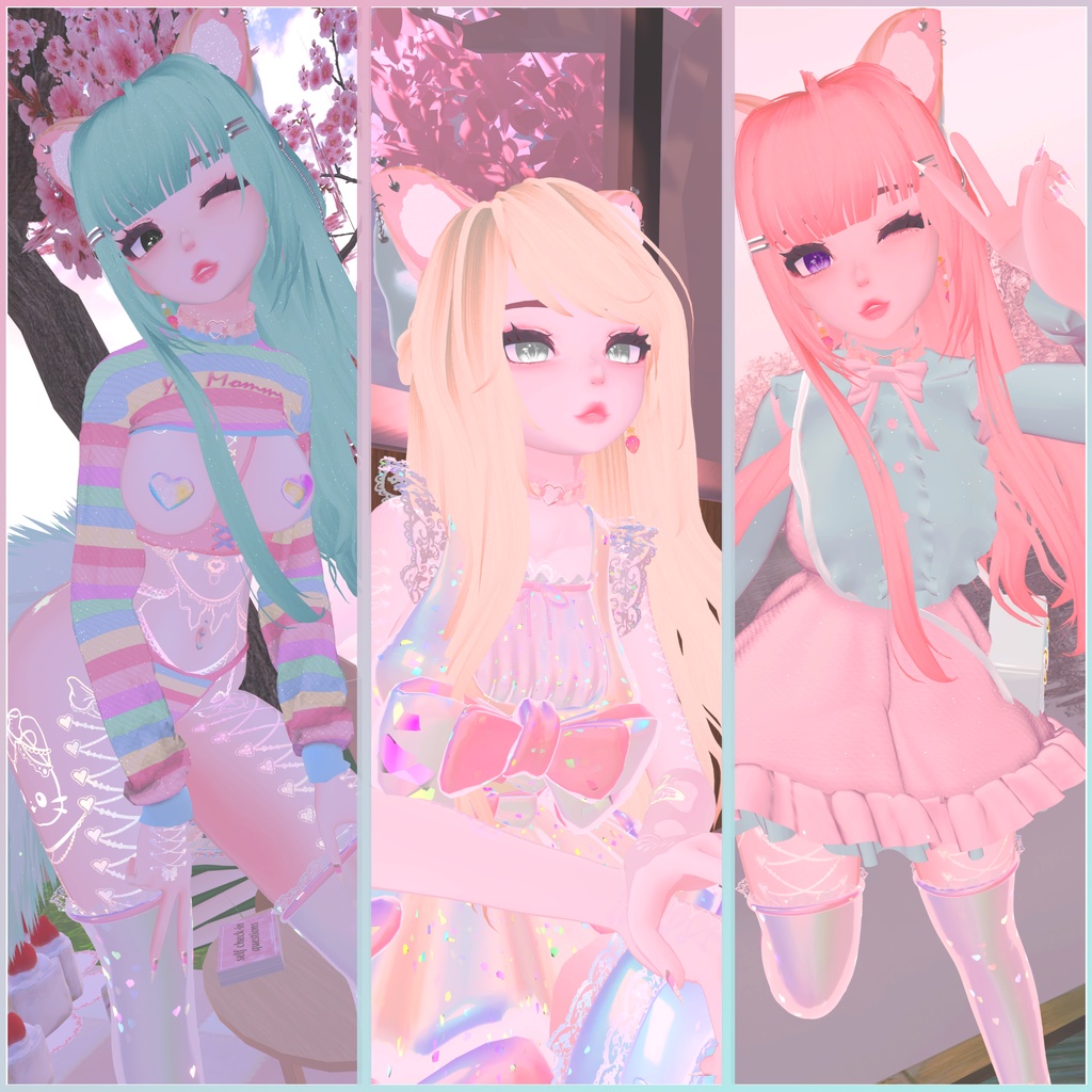 オリジナル 3Dモデル ♡ DOLCE ♡ VRChatアバター (PC + クエスト)