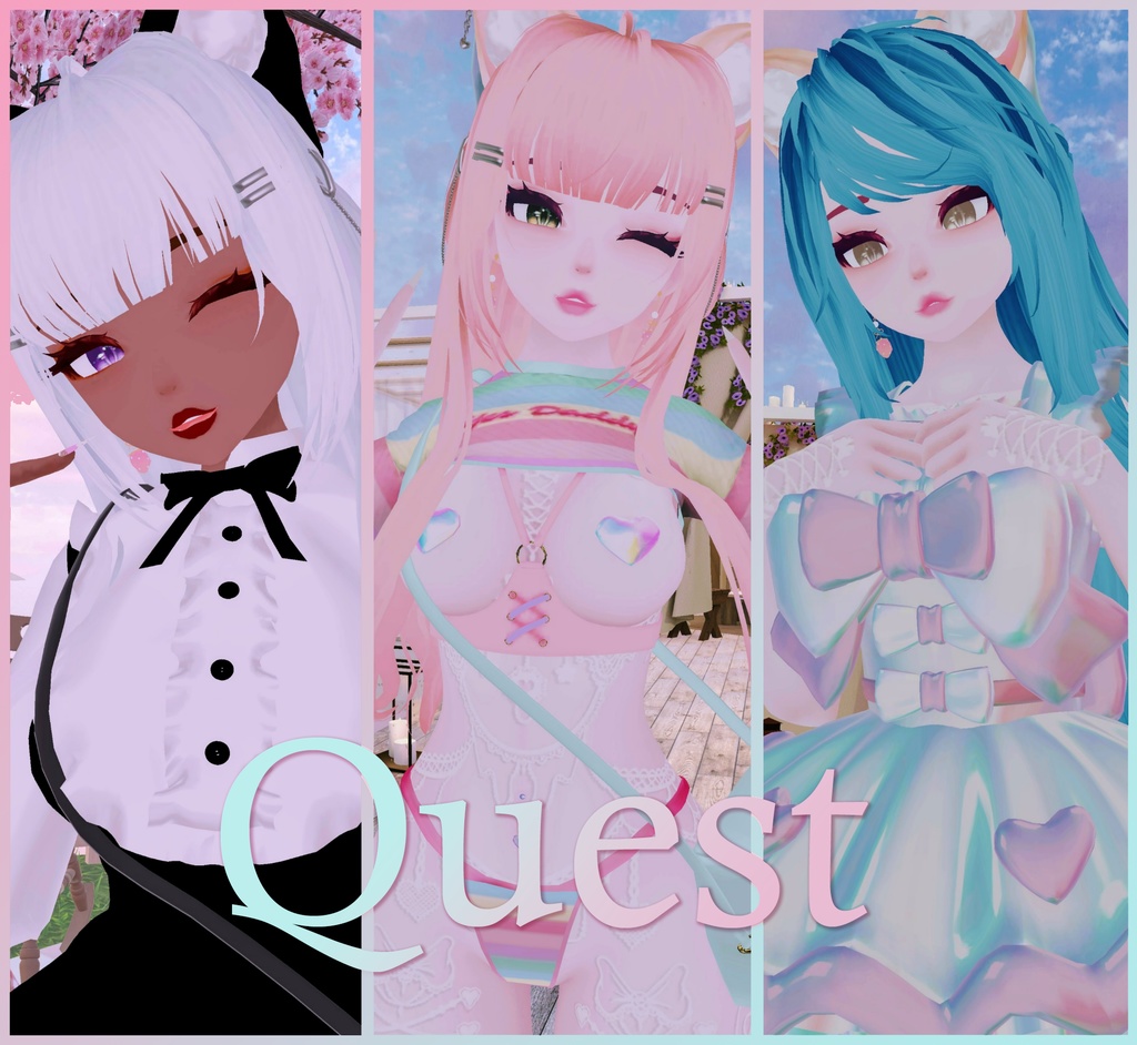 オリジナル 3Dモデル ♡ DOLCE ♡ VRChatアバター (PC + クエスト)